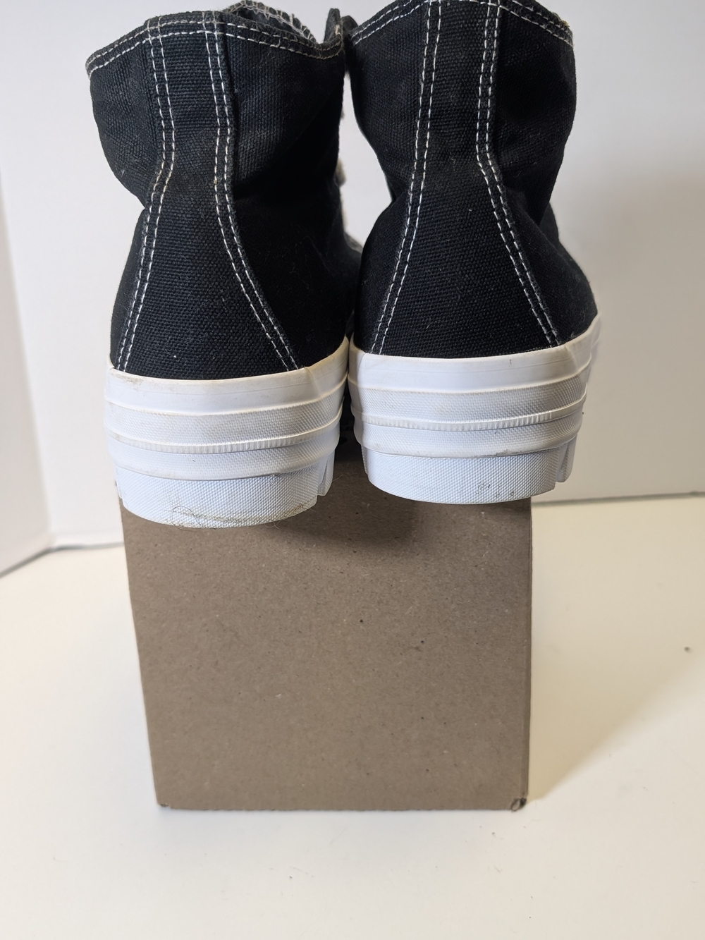 No Boundaries Black and White High-Top Platform Sneakers - Picture 4 of 8